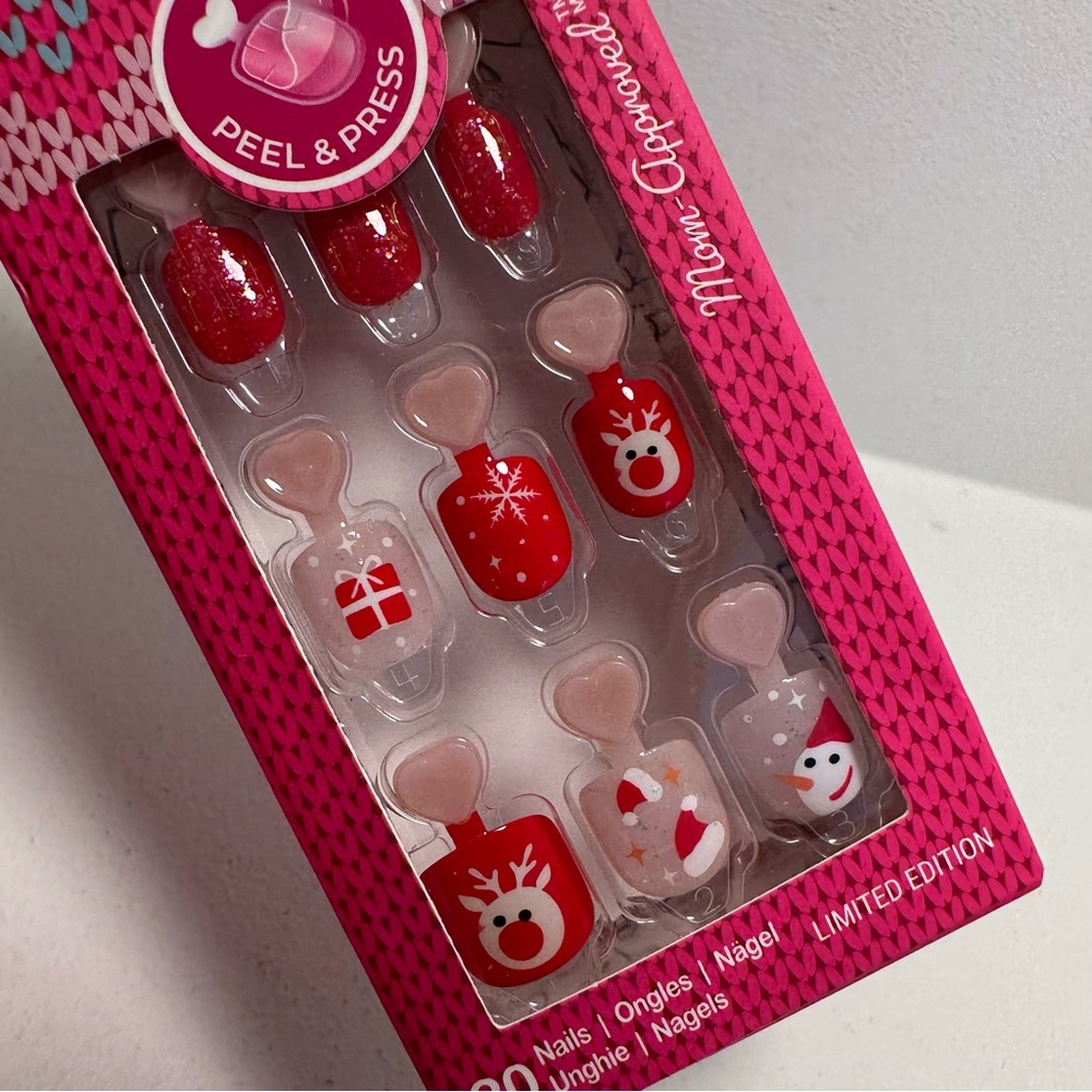 KISS imPRESS Mini Holiday Press On Nails Little Girls Non- Toxic Vegan New
